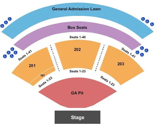 END STAGE PIT Seating Map Seating Chart