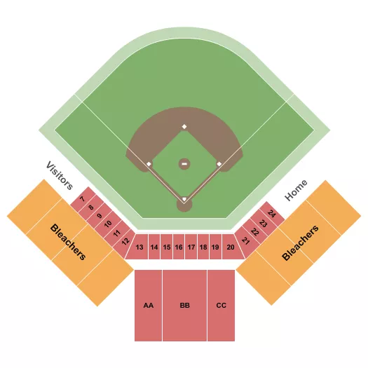 VINCENT BECK STADIUM BASEBALL Seating Map Seating Chart