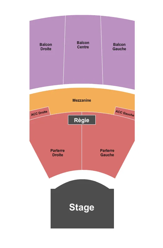 END STAGE GA MEZZANINE Seating Map Seating Chart