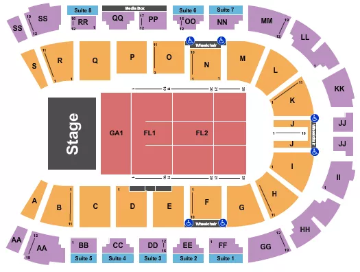 VISITLETHBRIDGECOM ARENA BRAD PAISLEY Seating Map Seating Chart