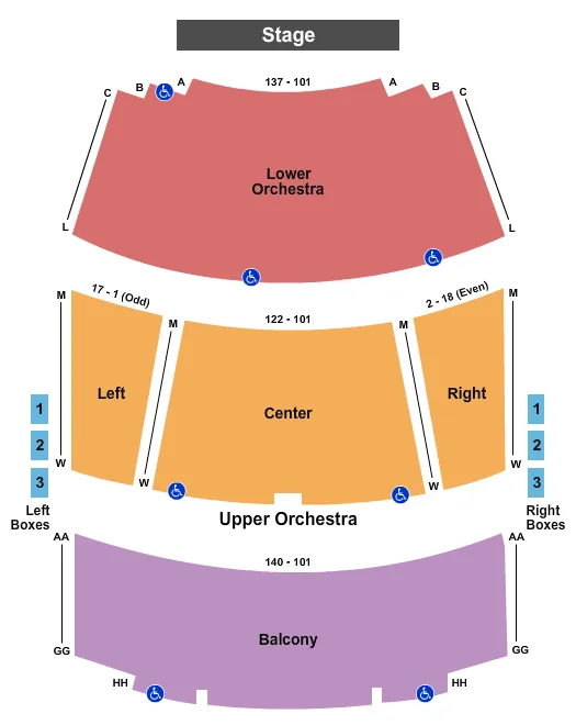 ENDSTAGE Seating Map Seating Chart