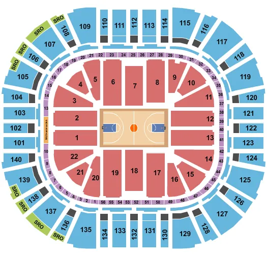 BASKETBALL Seating Map Seating Chart