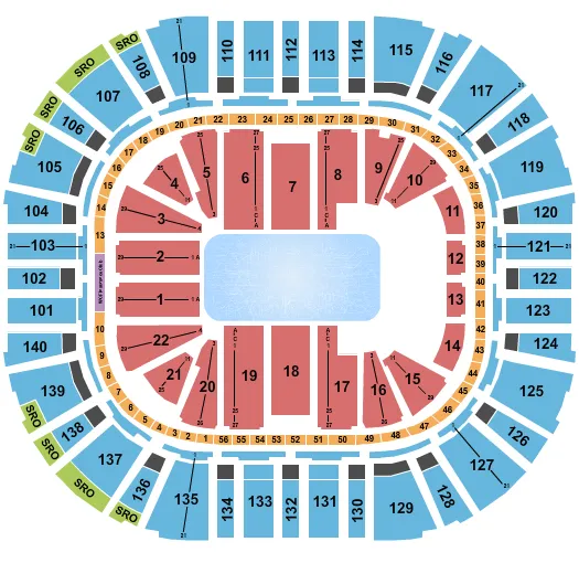 DISNEY ON ICE 2 Seating Map Seating Chart