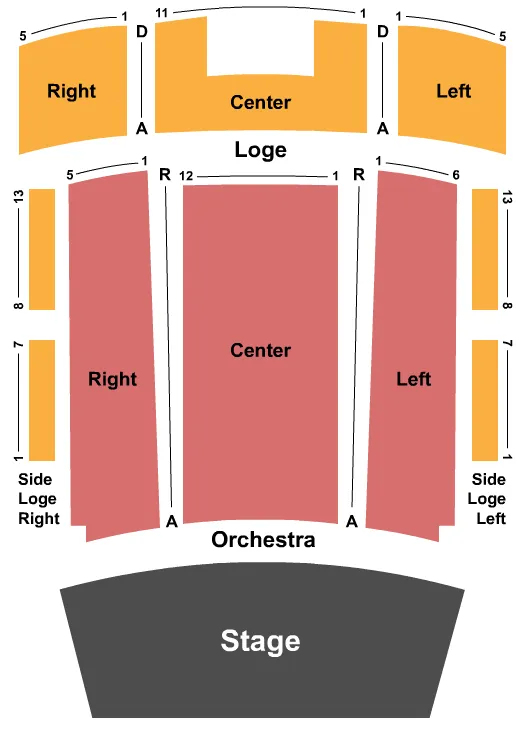 WILSON THEATRE AT VOGEL HALL MARCUS CENTER FULL HOUSE Seating Map Seating Chart
