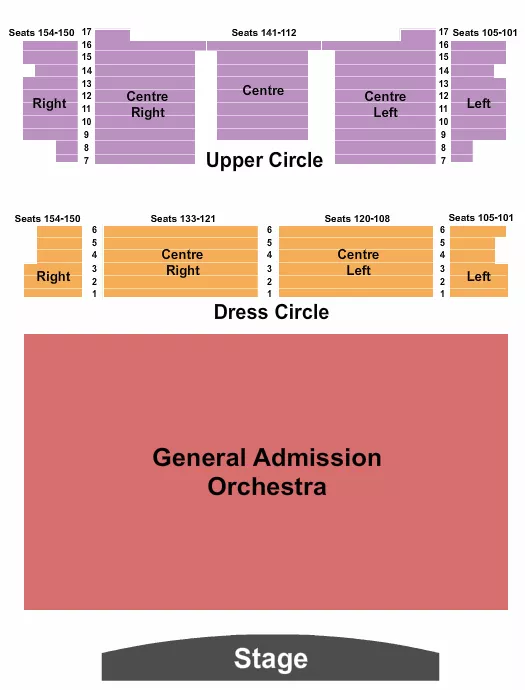 VOGUE THEATRE BC GA FLOOR RSV DC Seating Map Seating Chart