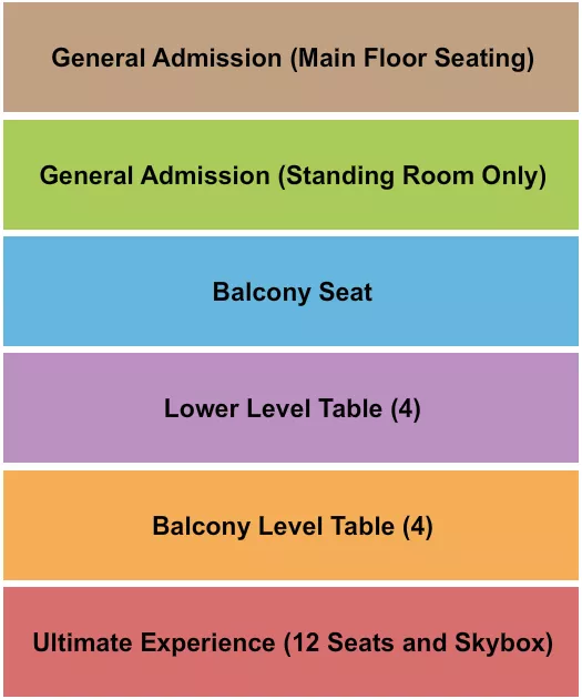 VOGUE THEATRE IN GA BALCONY TABLE 2 Seating Map Seating Chart