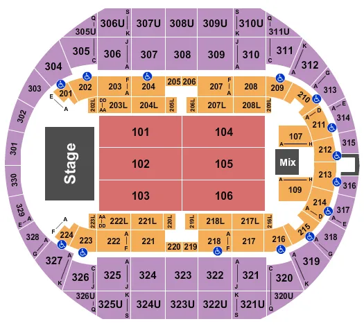 ENDSTAGE 4 Seating Map Seating Chart