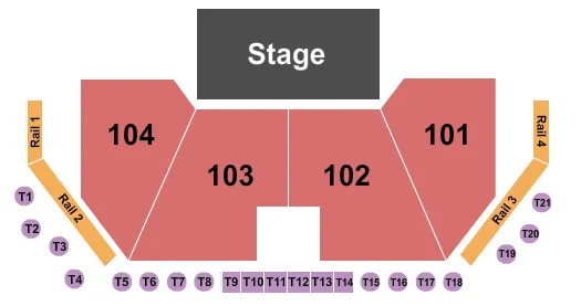 END STAGE Seating Map Seating Chart