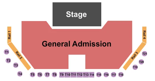 ENDSTAGE GA Seating Map Seating Chart