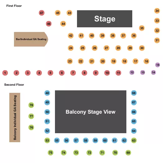 GA PREFERRED TABLES Seating Map Seating Chart