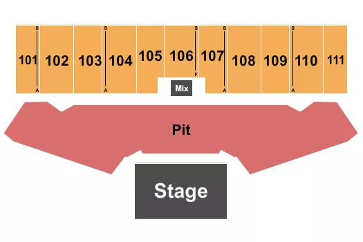 ENDSTAGE GA PIT Seating Map Seating Chart