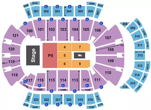 CHRIS STAPLETON Seating Map Seating Chart