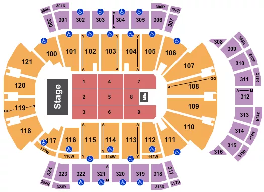 ENDSTAGE 5 Seating Map Seating Chart