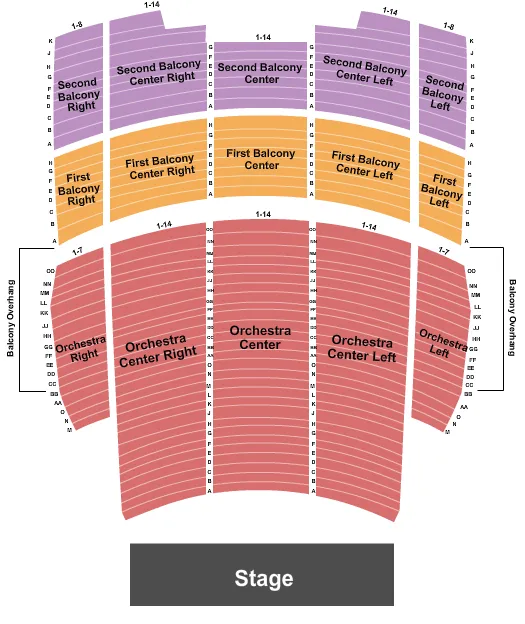 ENDSTAGE NO PIT Seating Map Seating Chart