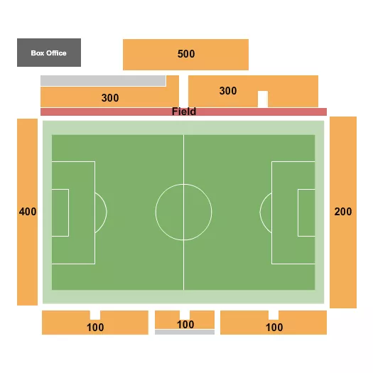 SOCCER 100 500 GA Seating Map Seating Chart