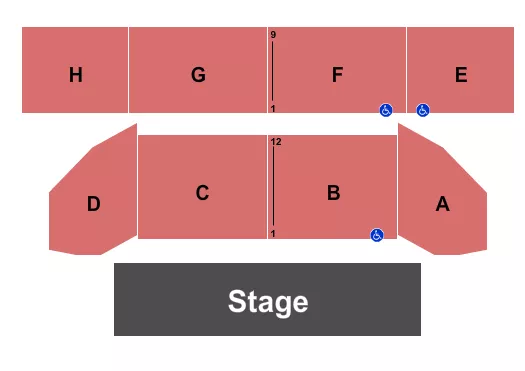 WALKERS BLUFF CASINO RESORT ENDSTAGE Seating Map Seating Chart