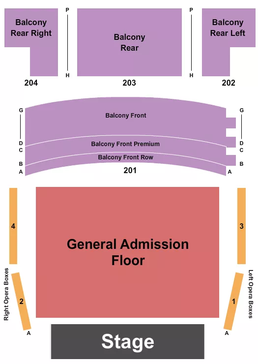 ENDSTAGE GA FLOOR 5 Seating Map Seating Chart
