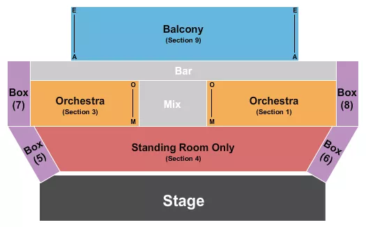 ENDSTAGE GA FLOOR 3 Seating Map Seating Chart