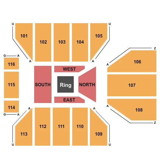 BOXING Seating Map Seating Chart
