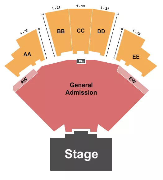 ENDSTAGE 3 Seating Map Seating Chart