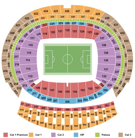SOCCER CATEGORY 2 Seating Map Seating Chart