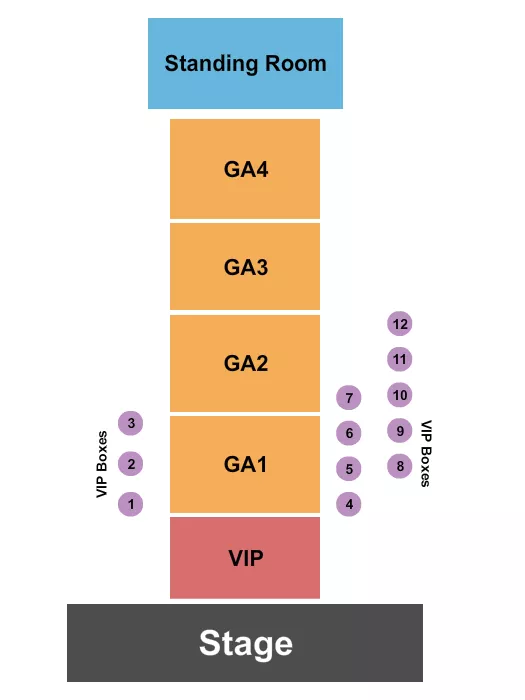 GA VIP TABLES Seating Map Seating Chart