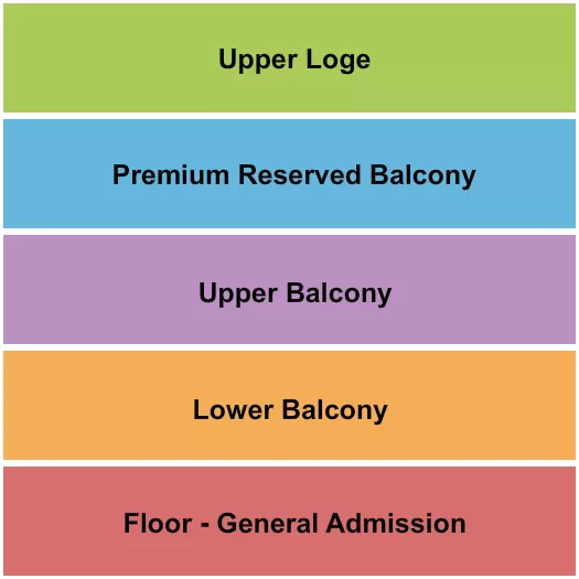 GA FLR PREM LOGE BLC Seating Map Seating Chart