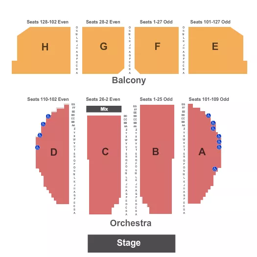 END STAGE Seating Map Seating Chart