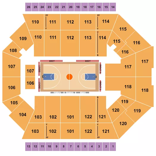 BASKETBALL Seating Map Seating Chart