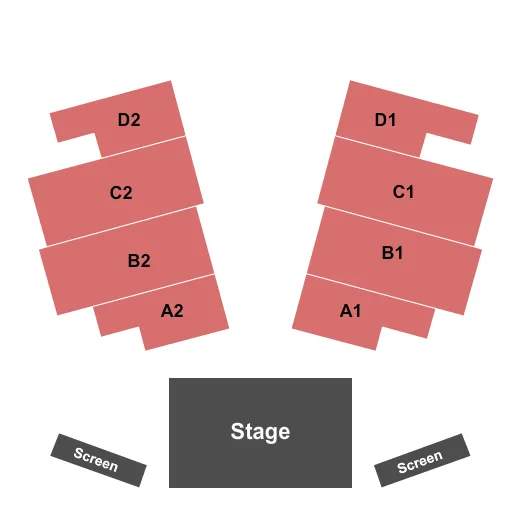 WE KO PA CONFERENCE CENTER ENDSTAGE Seating Map Seating Chart