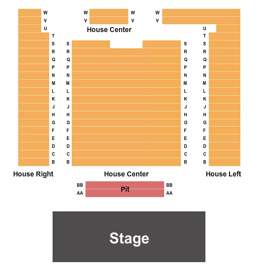 END STAGE Seating Map Seating Chart