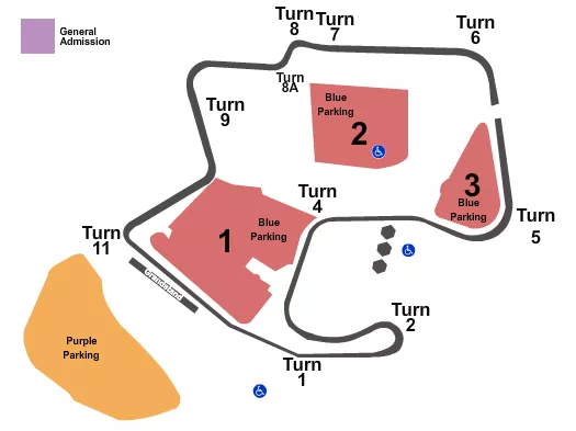 INDYCAR GRAND PRIX Seating Map Seating Chart