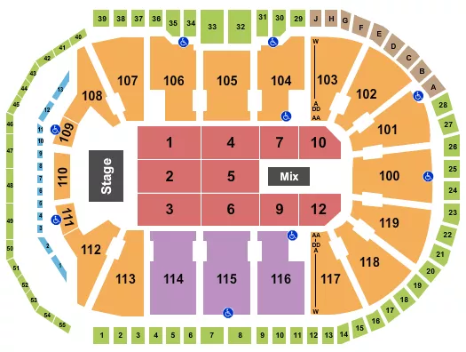 ENDSTAGE 2 Seating Map Seating Chart