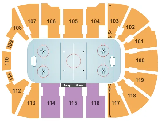HOCKEY Seating Map Seating Chart