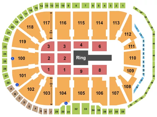WWE Seating Map Seating Chart