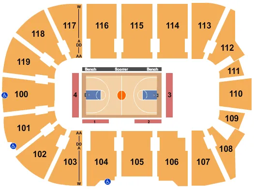 BASKETBALL 2 Seating Map Seating Chart