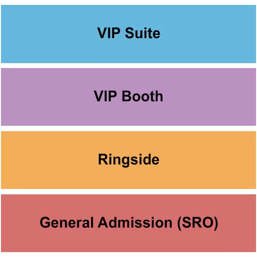 GA RINGSIDE VIP Seating Map Seating Chart