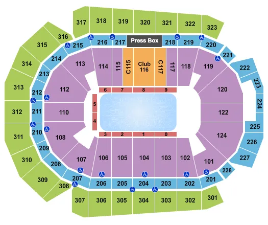 CASEYS CENTER DISNEY ON ICE 2 Seating Map Seating Chart
