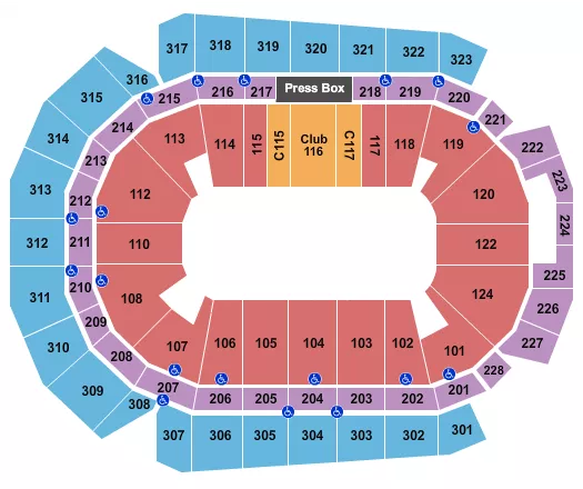 CASEYS CENTER MONSTER JAM 2 Seating Map Seating Chart