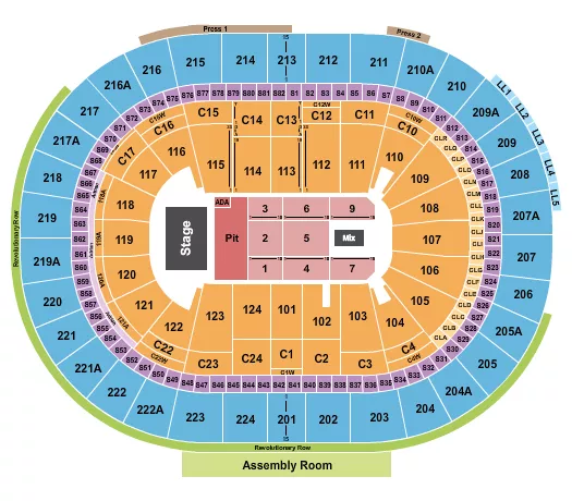 ENDSTAGE GA PIT 2 Seating Map Seating Chart