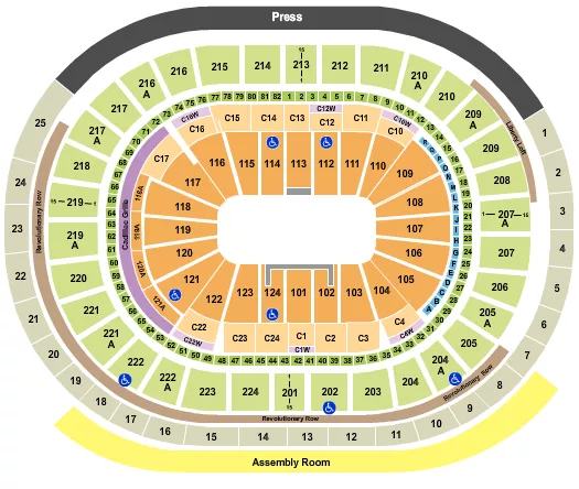 MONSTER TRUCKS Seating Map Seating Chart