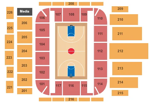 BASKETBALL Seating Map Seating Chart