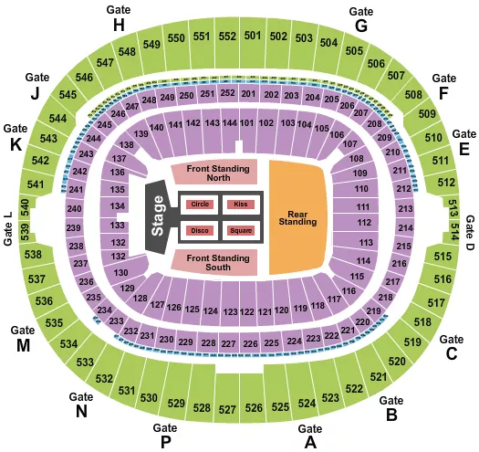 HARRY STYLES Seating Map Seating Chart