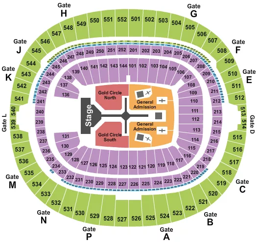 ENDSTAGE GC 2 Seating Map Seating Chart