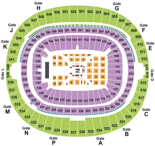 WRESTLING AEW Seating Map Seating Chart