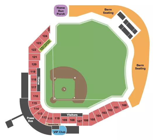 BASEBALL 2019 Seating Map Seating Chart