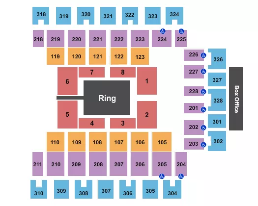 BOXING Seating Map Seating Chart