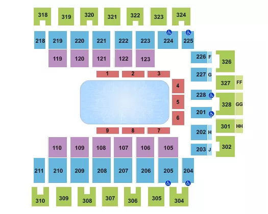 DISNEY ON ICE 2024 Seating Map Seating Chart