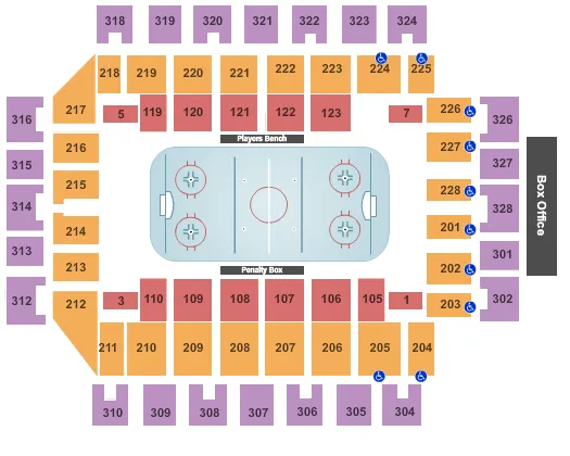 HOCKEY Seating Map Seating Chart