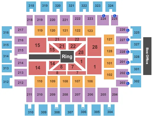 WWE Seating Map Seating Chart